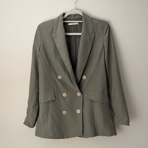 Mango olive green blazer